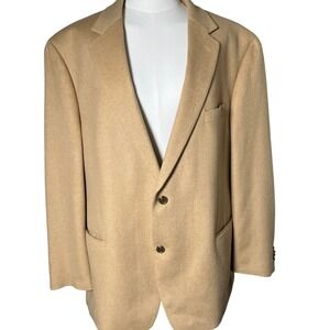 Michael Kors Camel Hair Blazer Tan Quiet Luxury Tailored Sport Coat Men 48R